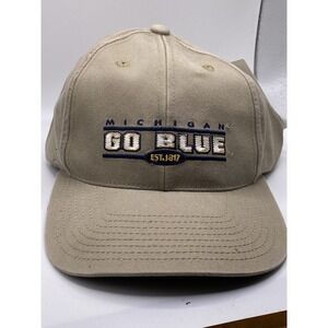 Michigan‎  Embroidered GO Blue  Maize Adjustable Cap / Hat
